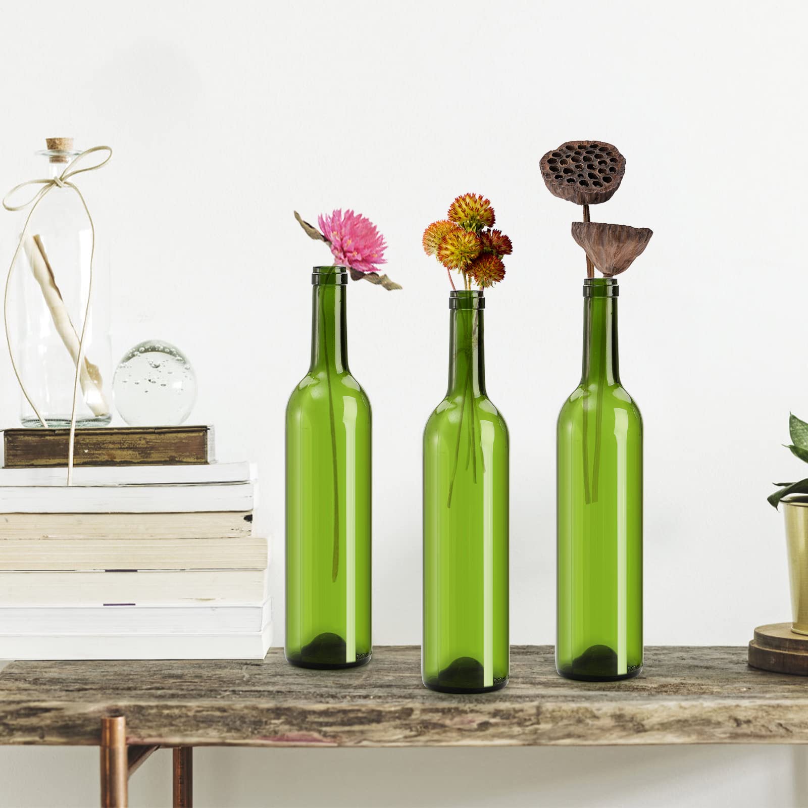 DEAYOU 8本パック 750ml ボルドーワインボトル ガラスクリアボトル